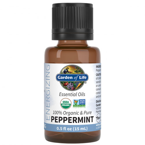 ORGANIC PEPPERMINT ESSENTIAL OIL 0.5 OZ. BY GARDEN OF LIFE