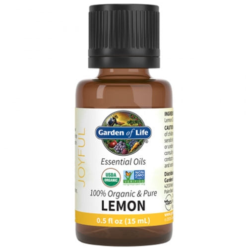 ORGANIC LEMON ESSENTIAL OIL 0.5 OZ. BY GARDEN OF LIFE