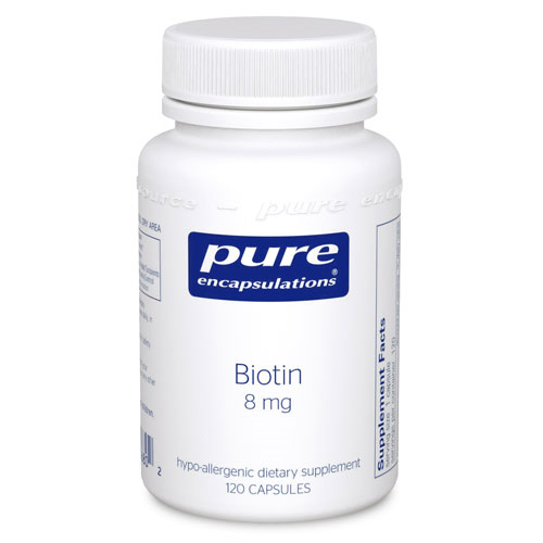 BIOTIN 120'S, PURE ENCAPSULATIONS 8MG.